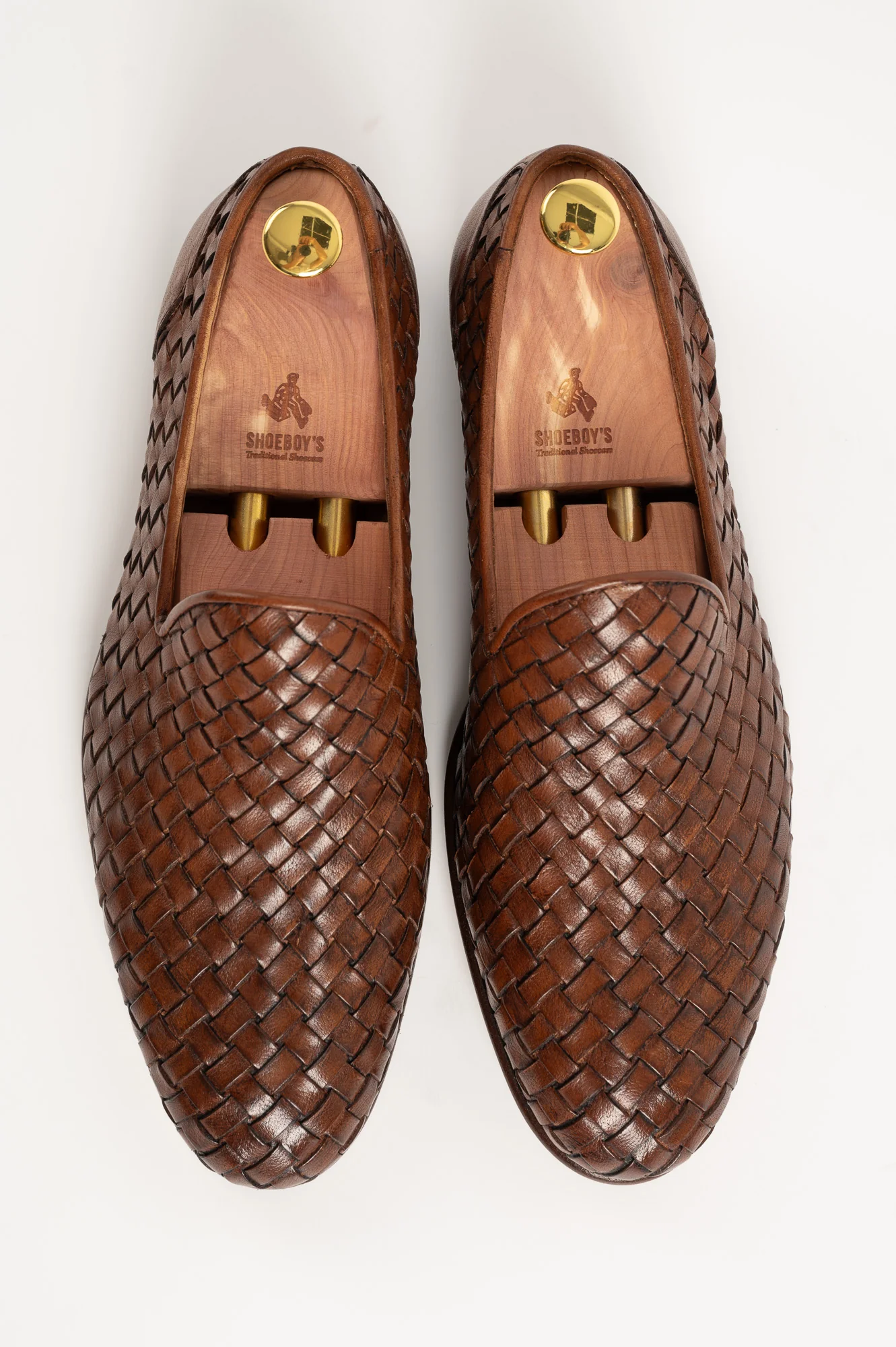 Men's Braided Loafer | Brown Buffalo Leather - Image 3