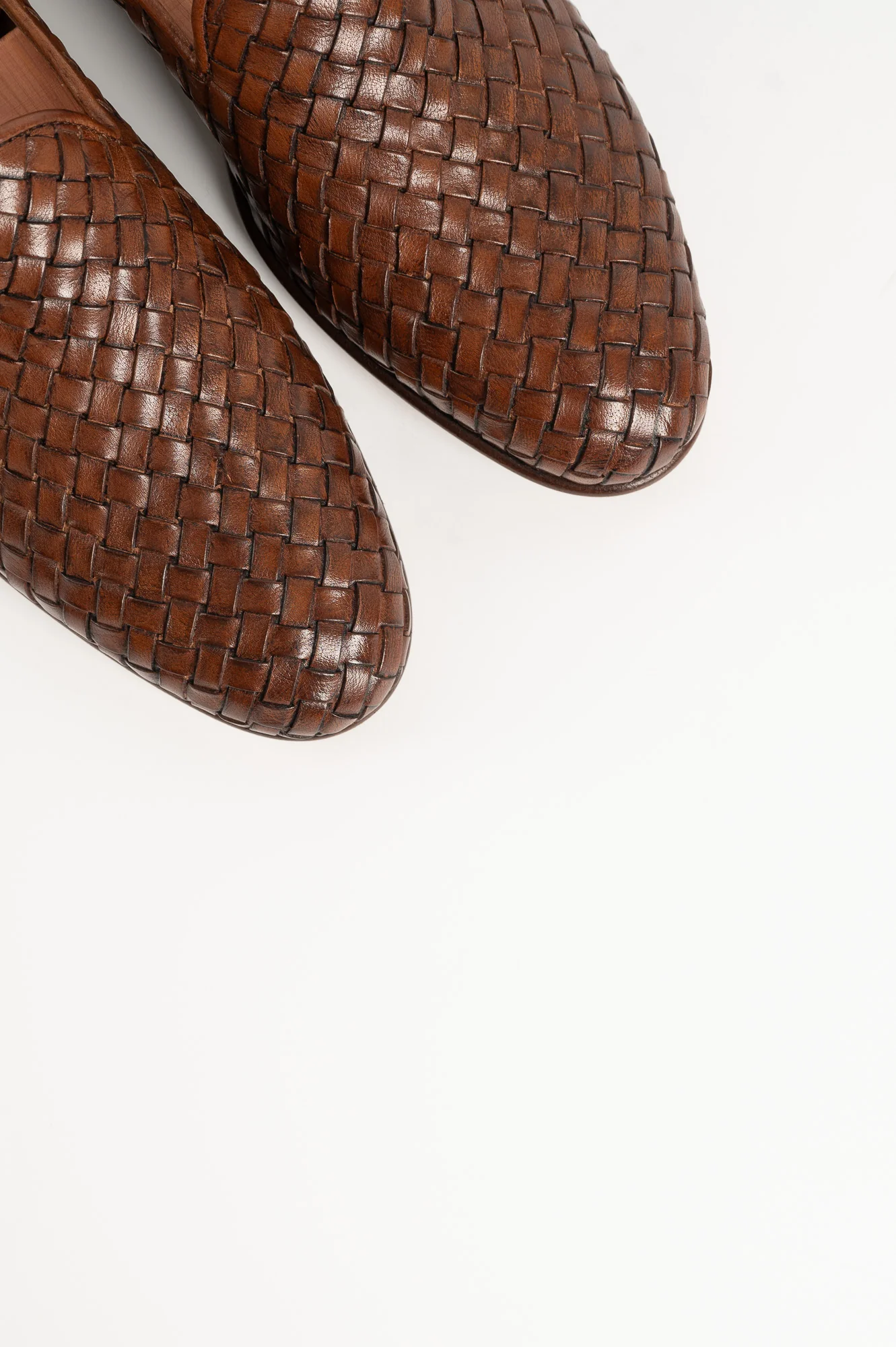 Men's Braided Loafer | Brown Buffalo Leather - Image 4