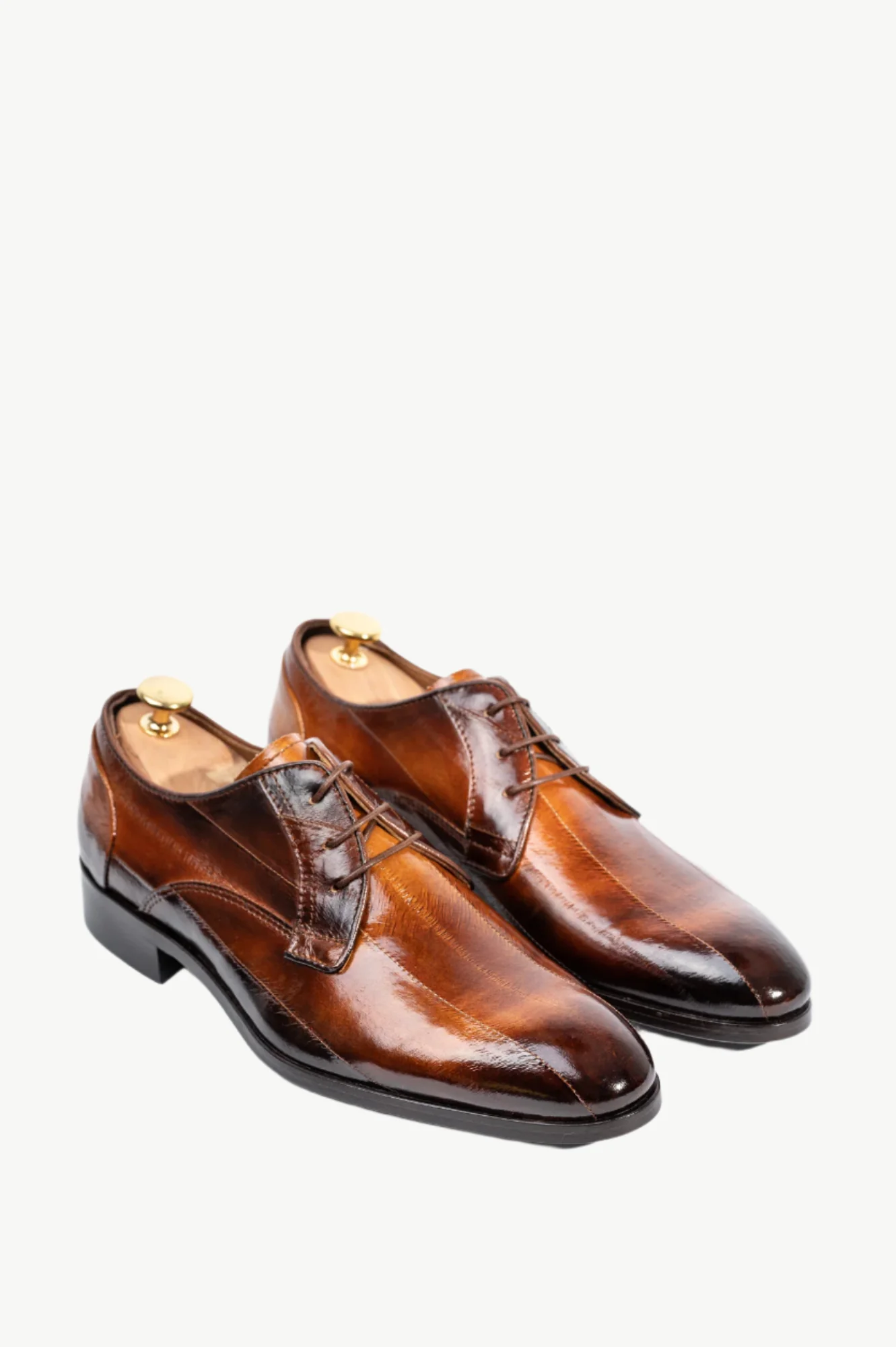 Men's Dress Derby | Cognac Fade Eel Leather - Image 7