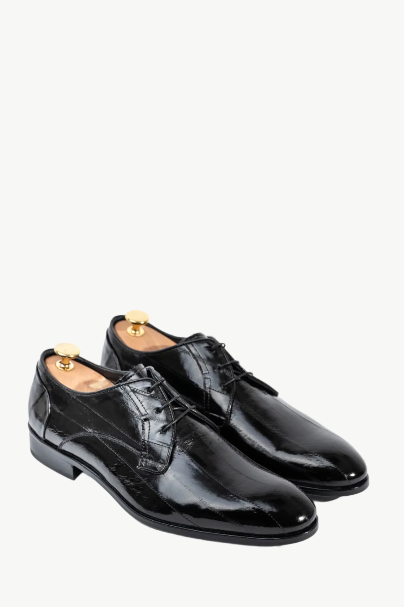 Men's Dress Derby | Black Eel Leather - Image 4