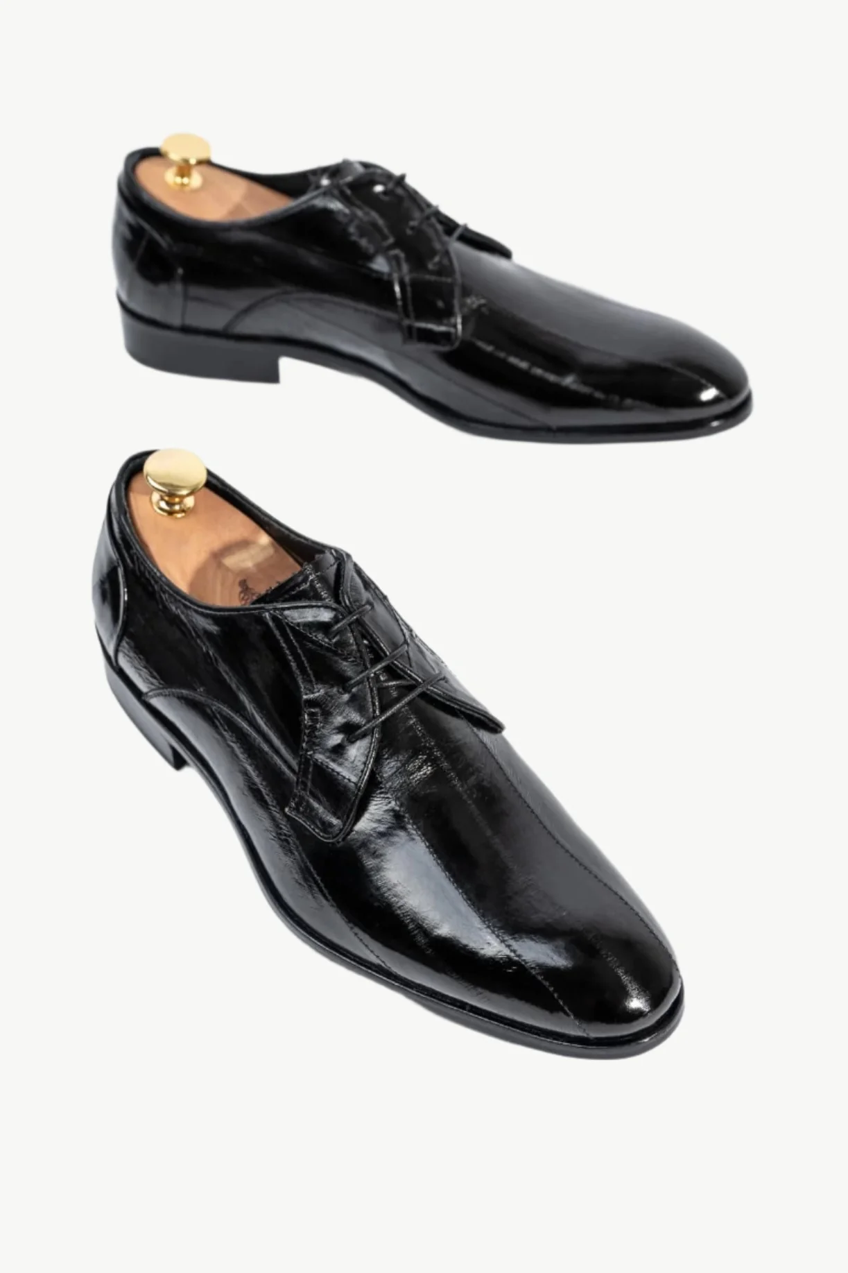 Men's Dress Derby | Black Eel Leather - Image 6