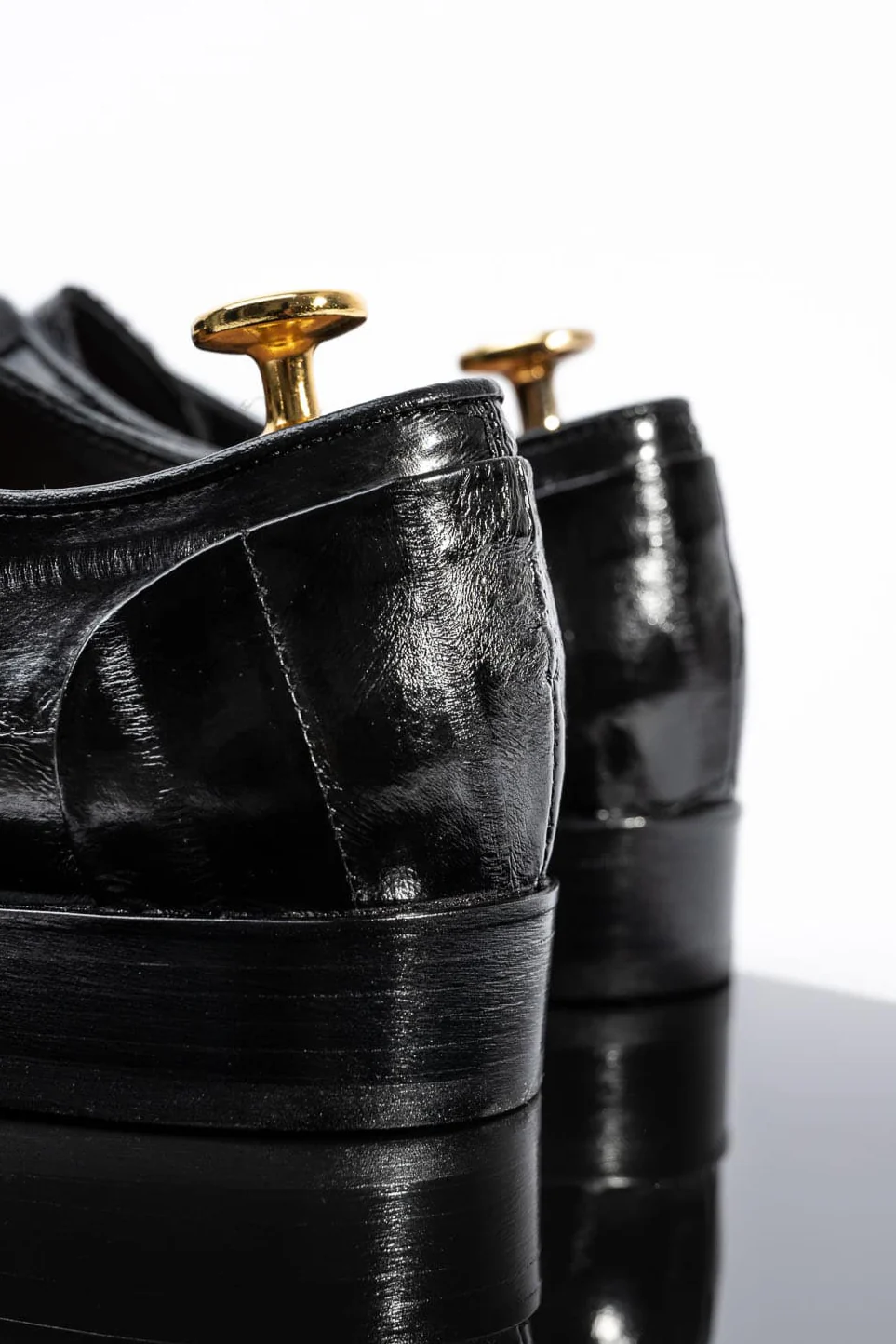 Men's Dress Derby | Black Eel Leather - Image 7