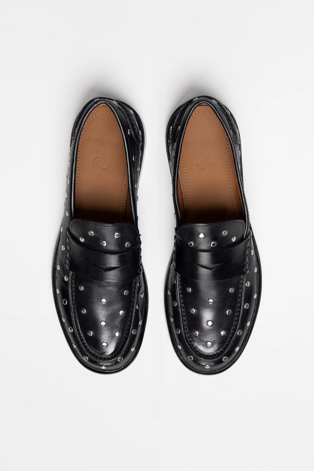 Penny Loafer Pia Studs | Black Calf Leather - Image 4