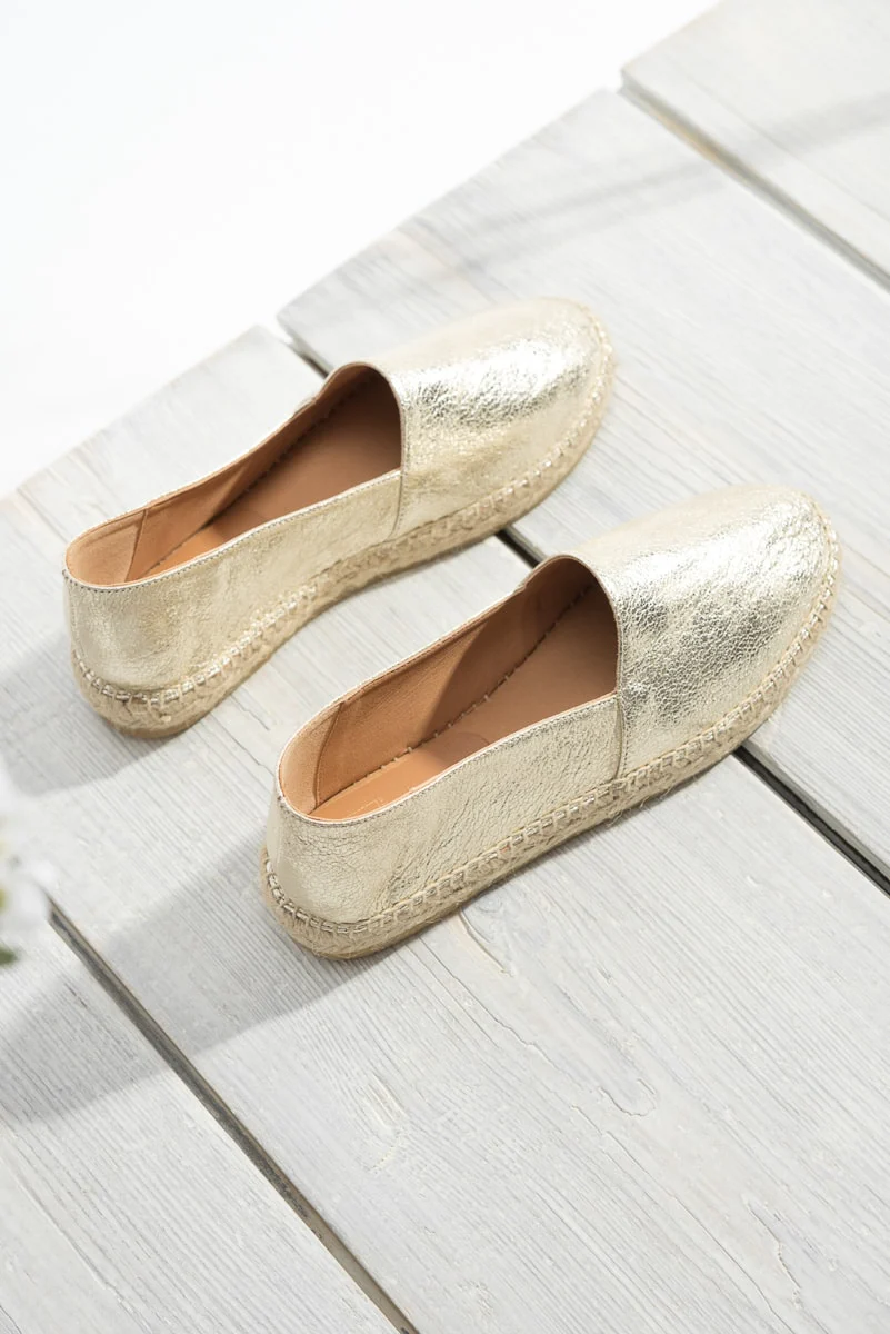 Espadrille Monaco | Platino Nappa Leather - Image 4