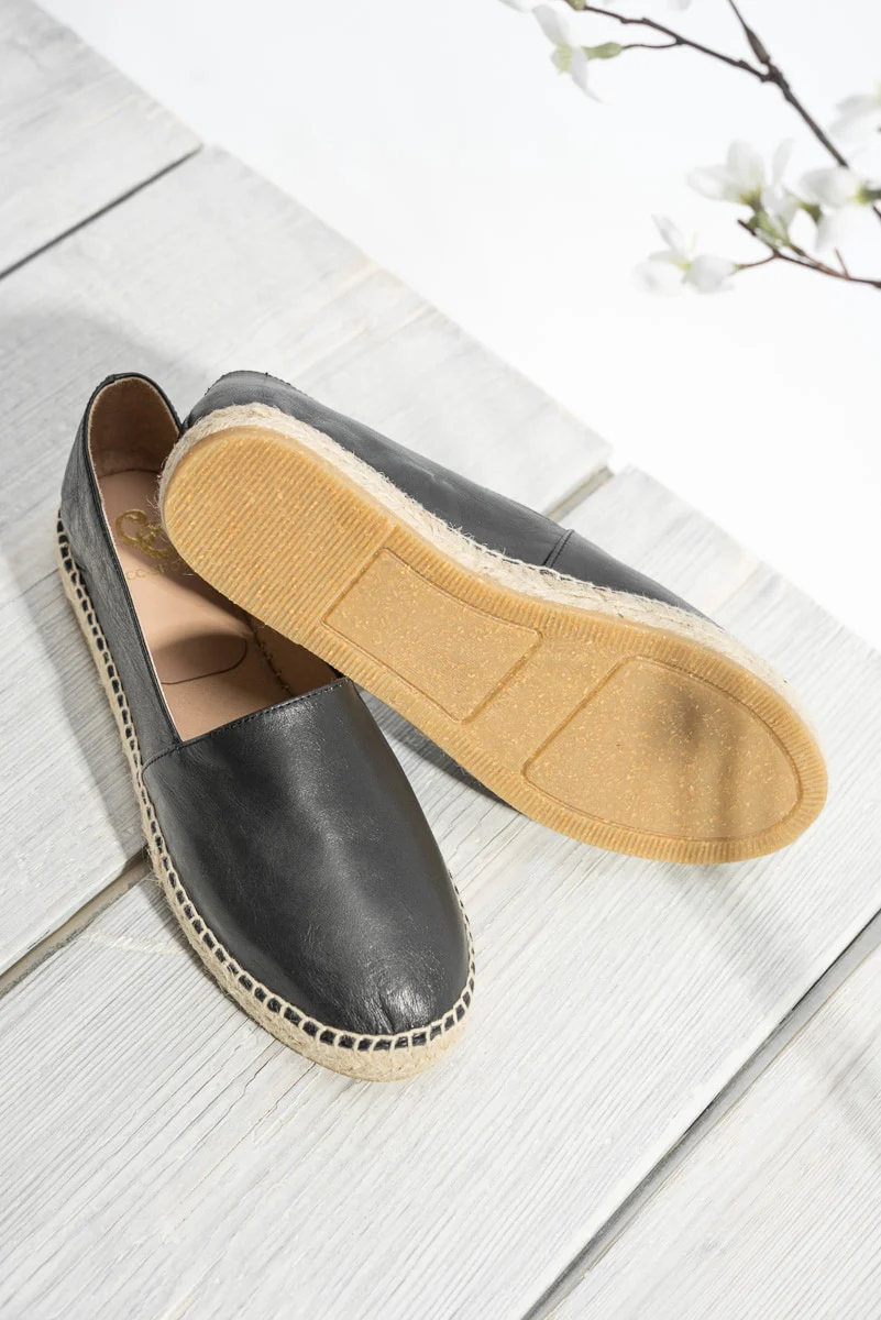 Espadrille Monaco | Black Nappa Leather - Image 3