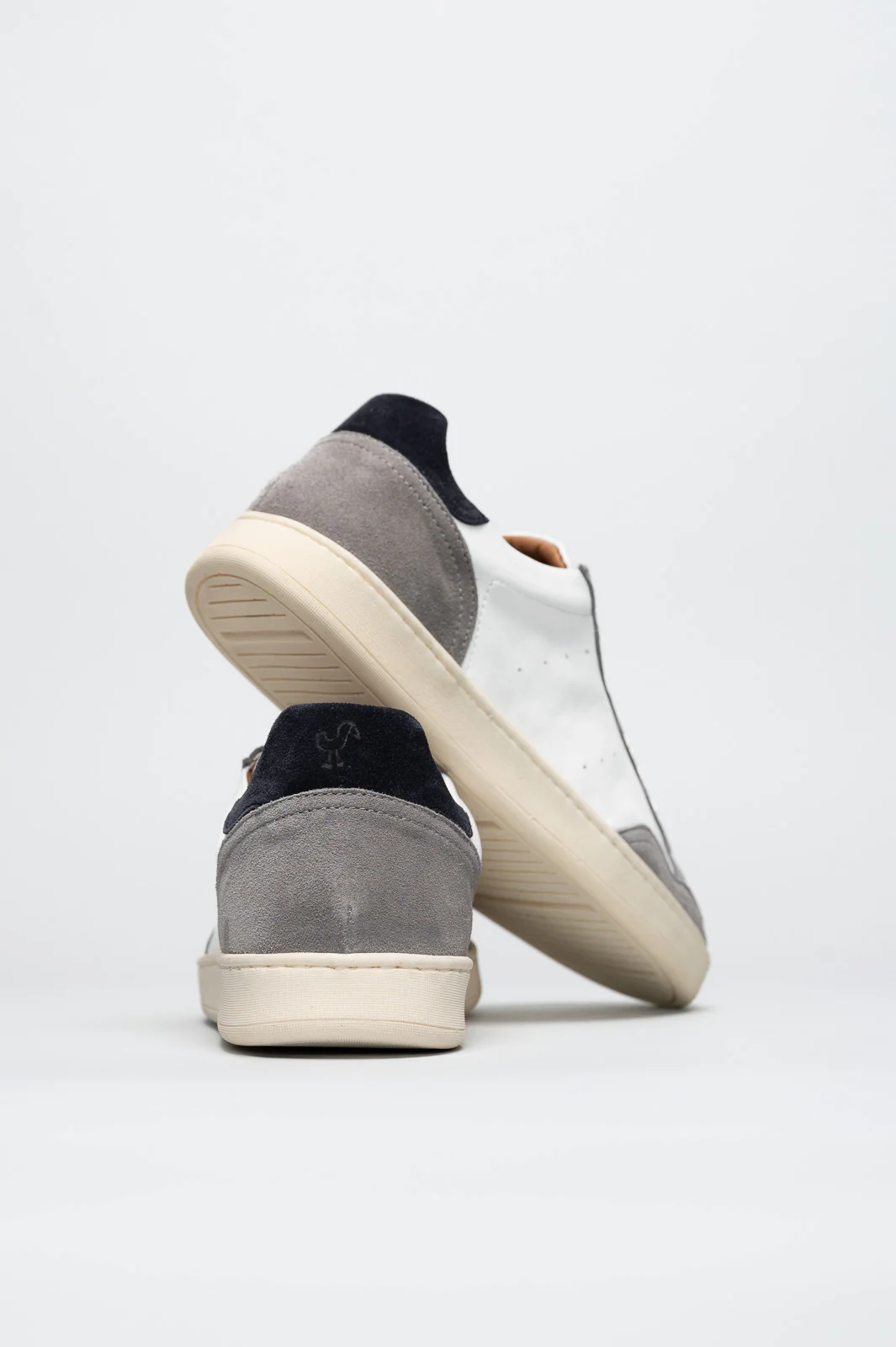 Men's Low-Top Sneaker | White-Grey Vintage Suede - Image 6
