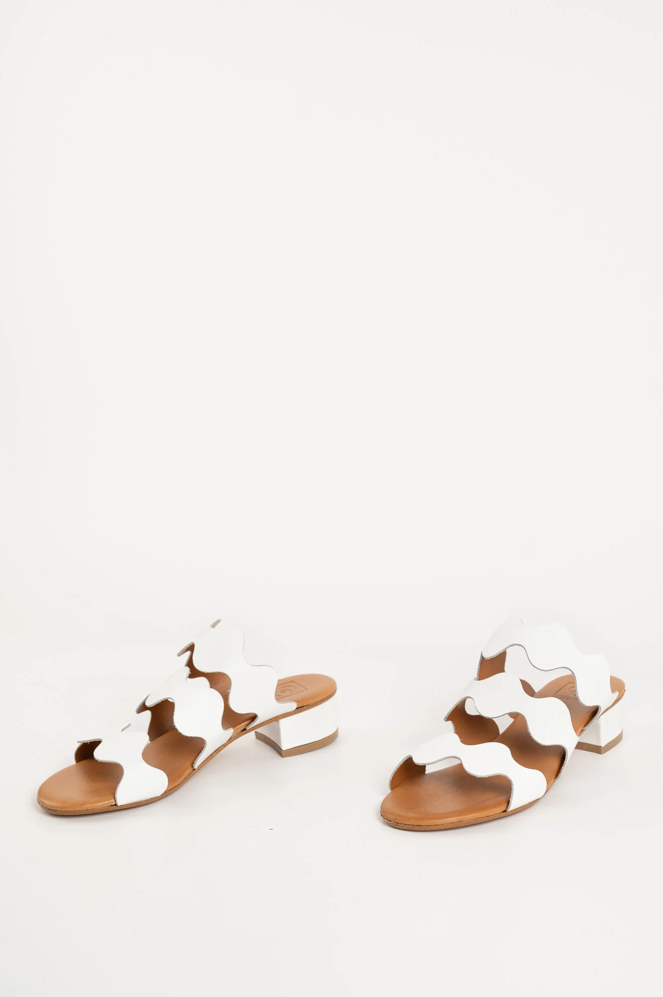 Heeled Sandal Wave | White Nappa Leather - Image 5