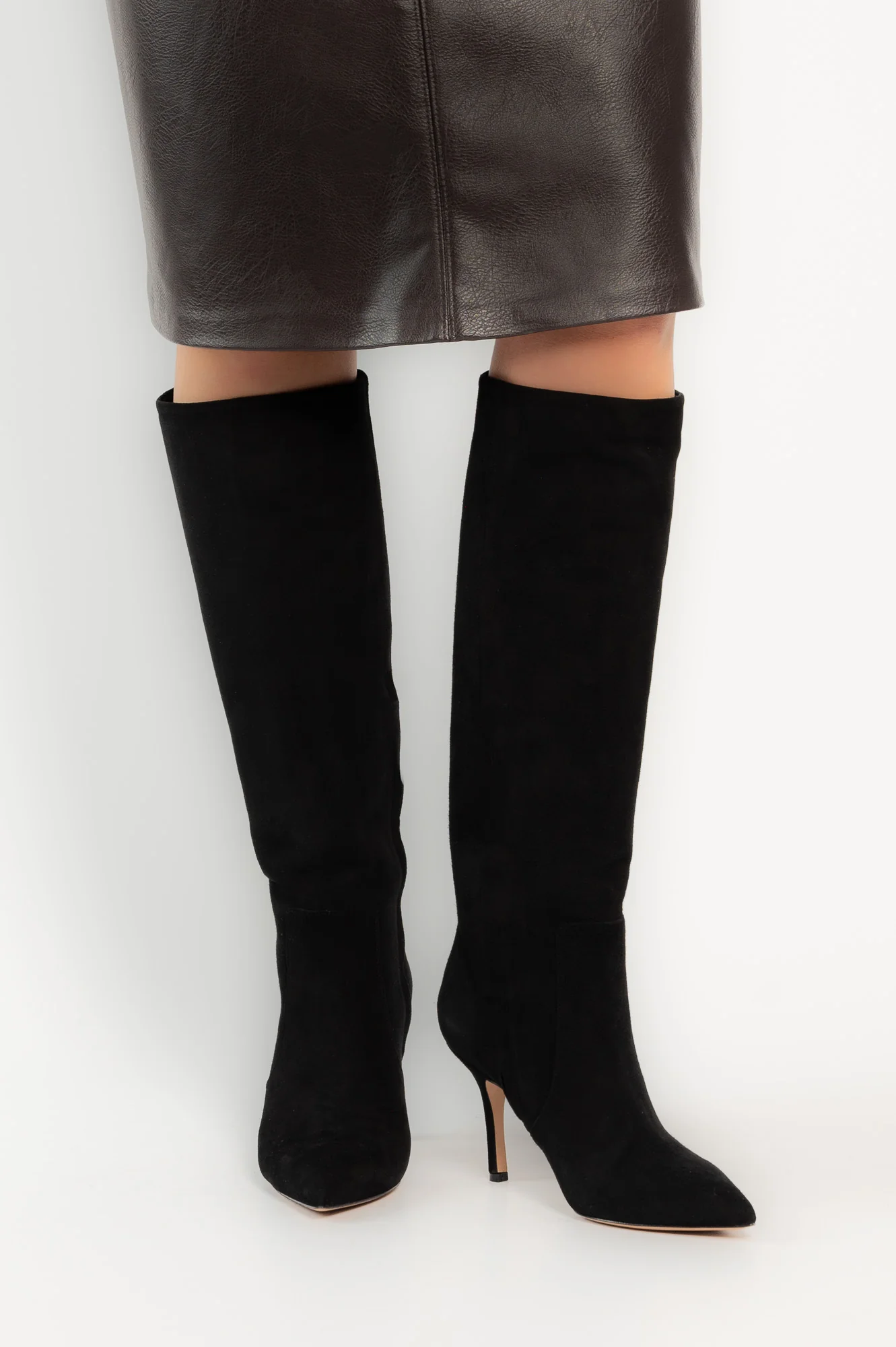 Stiletto High Boot Calina | Black Suede - Image 3