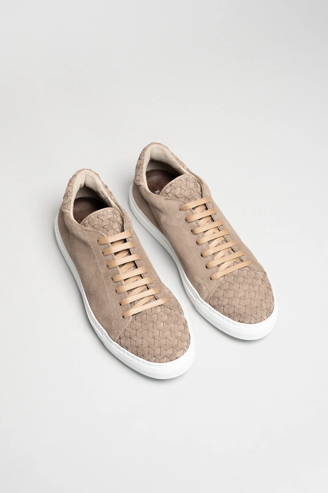 Men's Signature Braided Sneaker | Sand Beige Calf Suede - Image 3